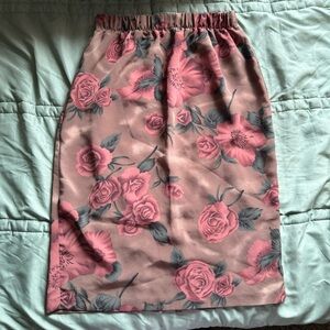 Y2K rose midi skirt